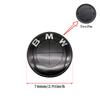 BBJX7 7Pcs Full Black Carbon Fiber Pattern Emblem Set for BMW Hood Trunk Wheel Steering Badge 82mm 74mm 68mm 56mm E90 F10 F30 Tuning