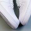 AF1 Air Force 1: Чисто-белые низкие кеды для женщин и мужчин цвета пшеницы - Повседневный стиль для пары.