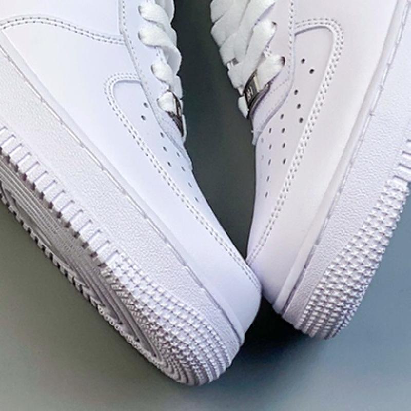 AF1 Air Force 1: Чисто-белые низкие кеды для женщин и мужчин цвета пшеницы - Повседневный стиль для пары.