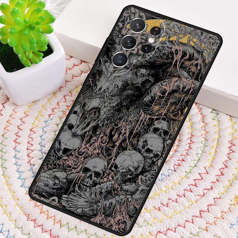 Сатанический Жуткий Череп Мягкий Чехол Для Телефона Для Samsung Galaxy note 10 pro S26 S25 S24 S23 S22 Ultra Plus S21 FE S20 Ударопрочный Чехол