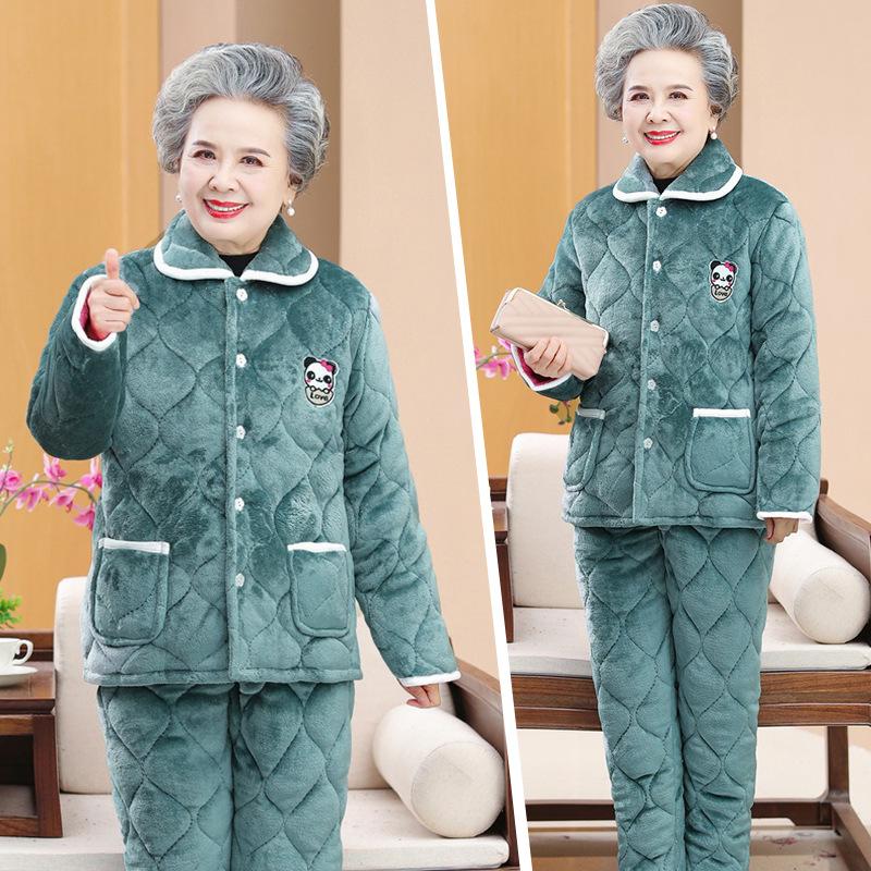 Зимний пижамный комплект Женское утолщенное термобелье Домашняя одежда комплект из двух предметов