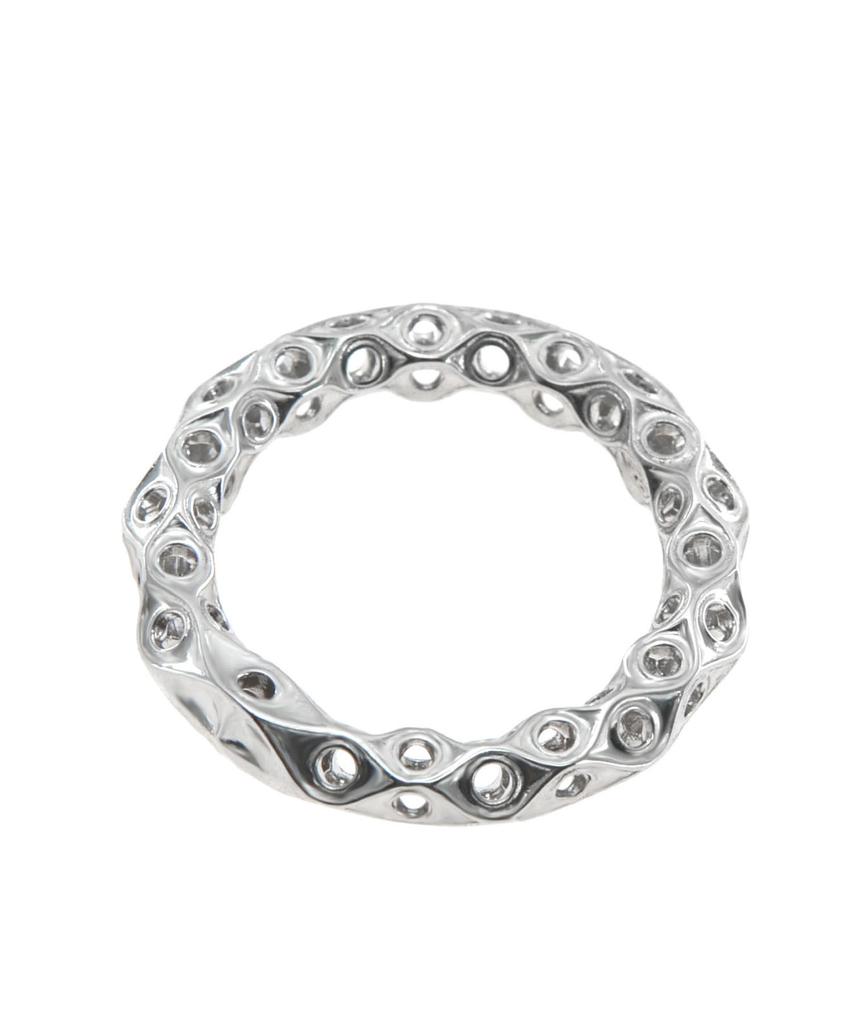 Кольцо Vivus Panal из белого золота и серебра