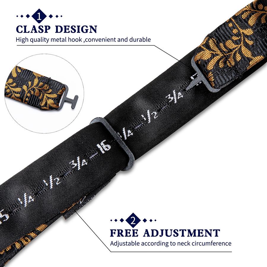 Мужской шелковый галстук-бабочка в черную клетку, брошь-цепочка, галстук-бабочка, носовой платок, запонка, галстук-бабочка, DiBanGu