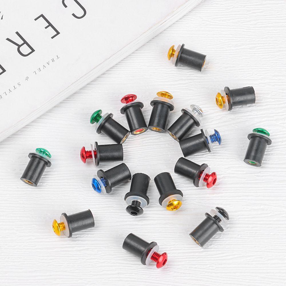 10Pcs M5 x 15mm Moto Decor CNC Windshield Bolt Motorcycle Windscreen Screw Kit Nuts Fastener