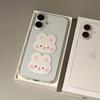 Милый мультяшный мягкий чехол с двумя кроликами для iPhone 14, 15, 16, 17, XR, XS, 11, 17 Pro Max