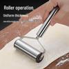 Двусторонний stainless steel скалка: Экономичная скалка для теста и пельменей с ручкой из массива дерева для использования одной рукой