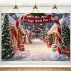 Christmas Wonderland Snow View Arch Theme Banner Background Children's Birthday Party Home Decoration Photography Background