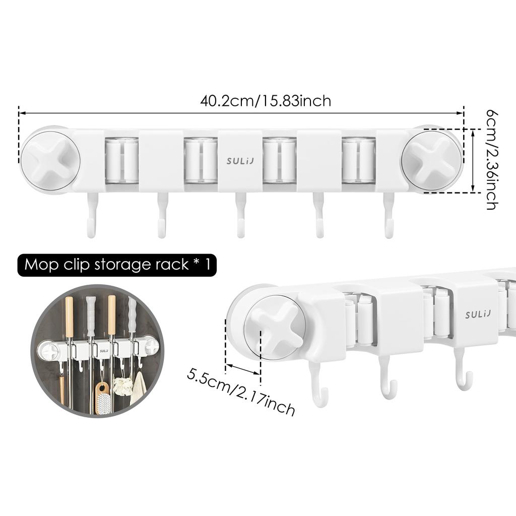 Модернизированный держатель для метлы, многофункциональный держатель для волшебной швабры с вакуумной присоской, настенный органайзер для ванной комнаты слива метлы, НОВЫЙ