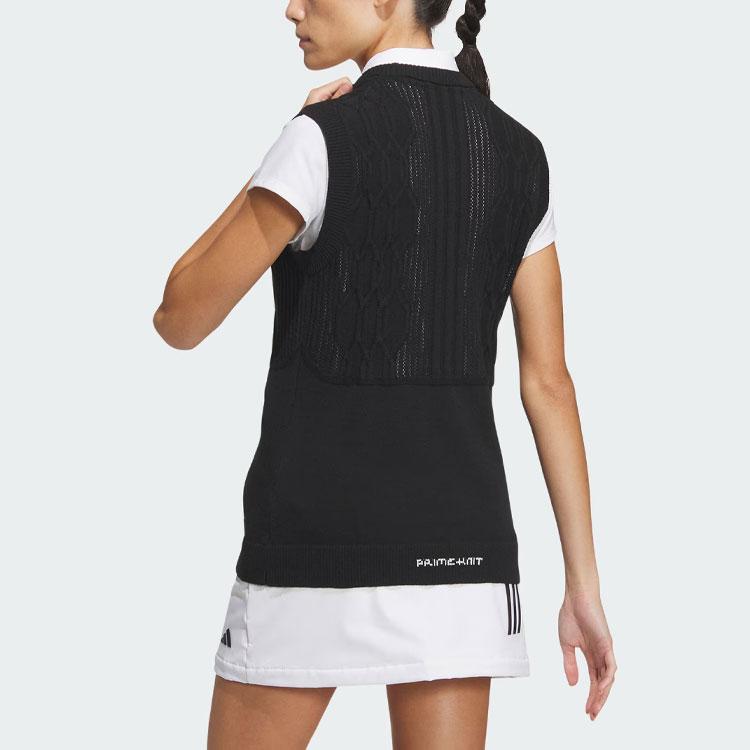 adidas Жилет спортивный женский с твердым логотипом для гольфа, жилеты черного цвета IN6612