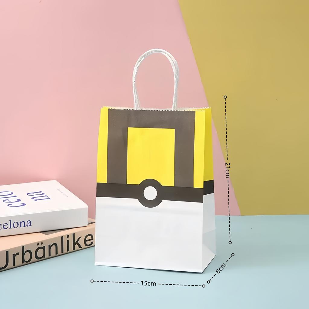 Покемон Подарочные Пакеты Украшение для Вечеринки по Случаю Дня Рождения Пикачу Конфетные Бумажные Пакеты Подарки-Сюрпризы для Детей Мальчиков Подарки Принадлежности для Вечеринки