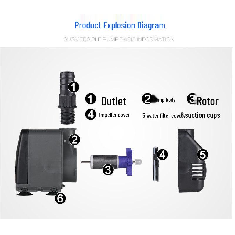 Jialu HJ-41 Тихий Погружной Мини Аквариумный Водяной Насос