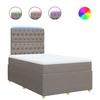 Maison Exclusive - Sommier à lattes de lit avec matelas Taupe 120x200 cm Tissu