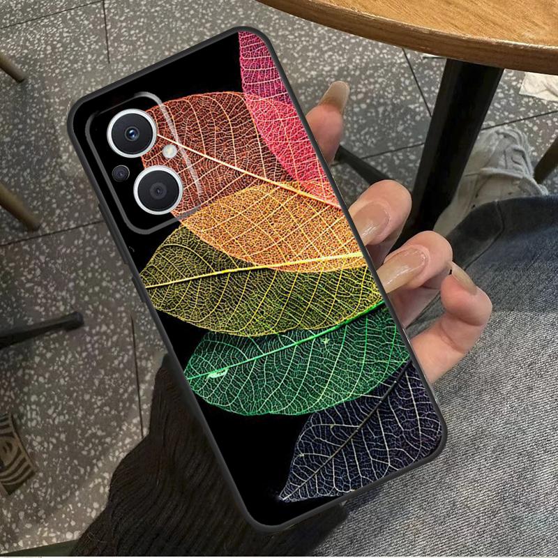 Colorful Leaves Case For OPPO Reno 10 Pro 4 5 6 7 8 Lite 8T 4Z 5Z OPPO Find X5 Lite X2 X3 Neo X6 Pro Cover