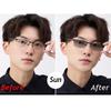 Trendy Men's Business Photochromic Myopia Sunglasses Unisex Fashion Anti-blue Light Near Sight Eyewear Minus Diopter Eyeglasses