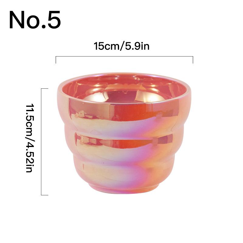 Красочный керамический цветочный горшок, горшок для суккулентов, комнатные украшения, садовые принадлежности, горшок для растений бонсай