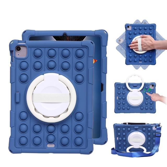Противоударный чехол для планшета iPad Pro 11 12,9 M2 M1 360, вращающаяся подставка с ремешком на руку, чехол для iPad Air 5 10,9 2022 10th Air 4 2020 Funda