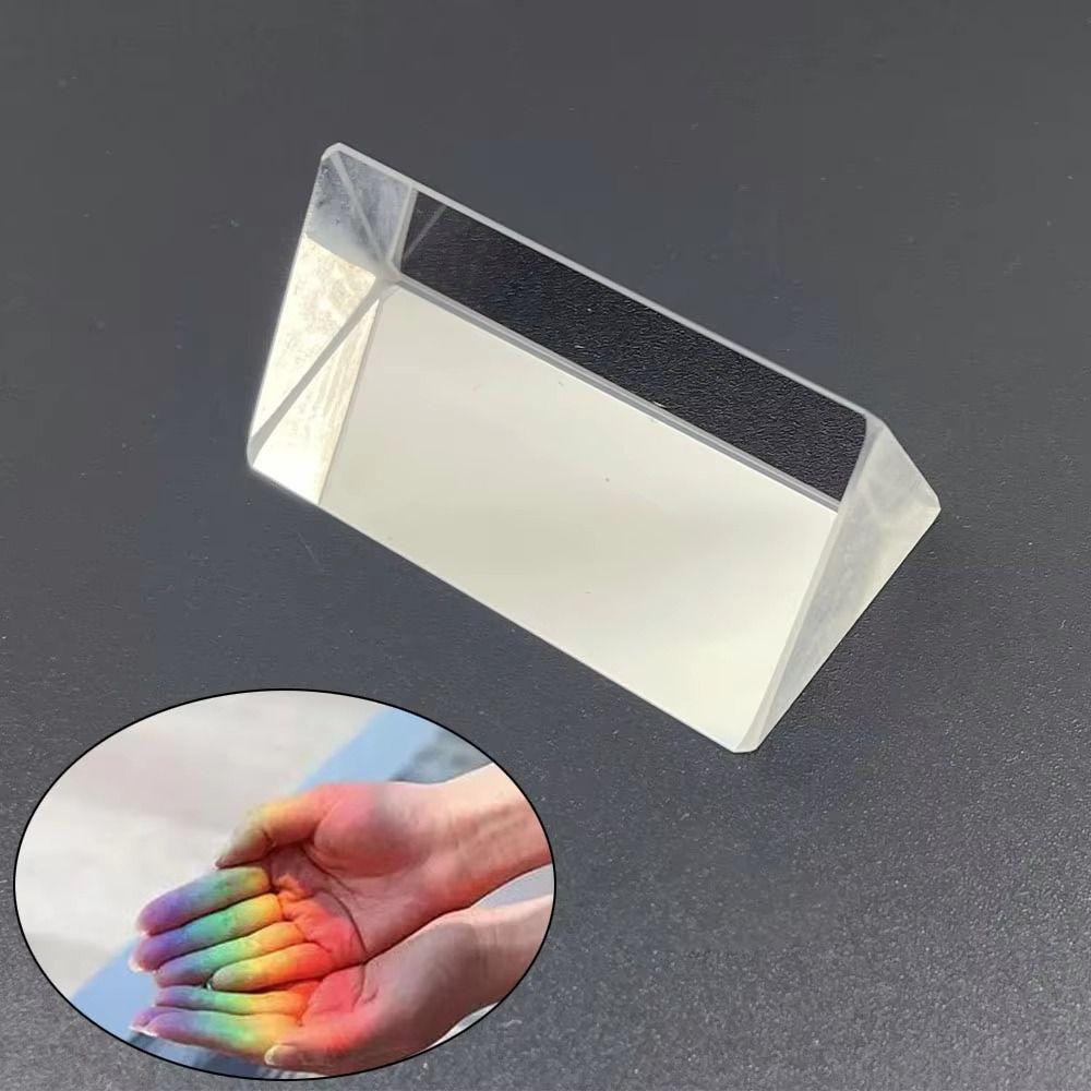 K9 Crystal Triangular Prism Seven Color Glass Prism Present Optical Prisms Photography Props
