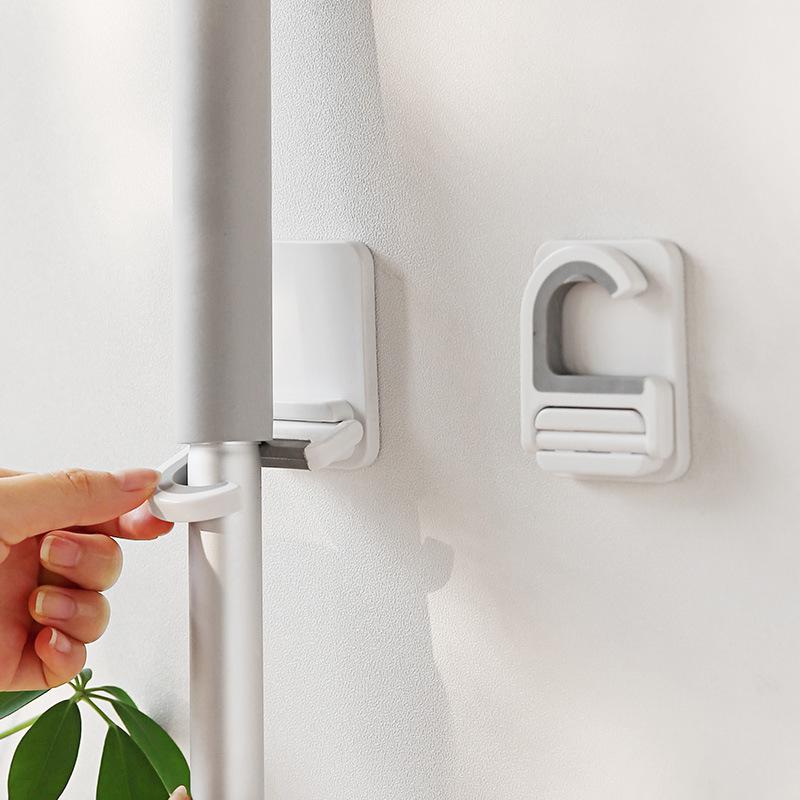 2шт держатель для швабры настенное крепление самоклеящаяся вешалка для стойки органайзер для гаража кухни ванной комнаты многоцелевой крючок для хранения