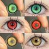 MillCreek Annual Contact Lenses Big Eyes Cosplay Contact Lenses 14.5 Mm 2 Pieces Per Pair Koi Series Full Pupil Mask Halloween Anime Eye Makeup