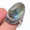 Labradorite Gemstone 925 Sterling Silver Jewelry Ring Size 8
