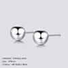 Fashion Gold Color Stainless Steel Women Jewelry Classic Earrings Stud Earrings Ear Stud Small Ball