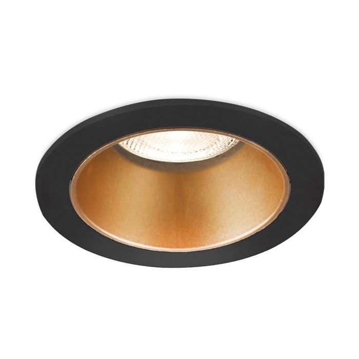 Support de spot Beta R2 rond noir/cuivre-doré MR16 GU10/GU5.3