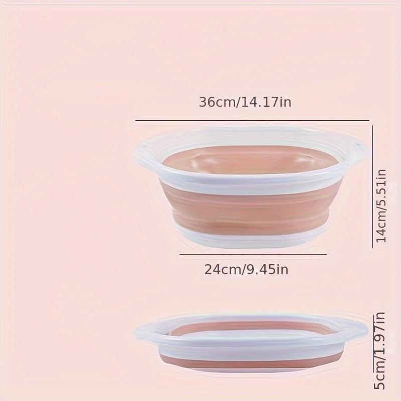 1pc, Portable Collapsible Wash Basin for Home, Dorm, and Outdoor Use - Thickened Plastic Folding Basin for Washing Feet and Hands