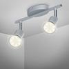 Plafonnier LED - B.K.LICHT - Lunis 2 - 2 Ampoules GU10 - Métal - Gris