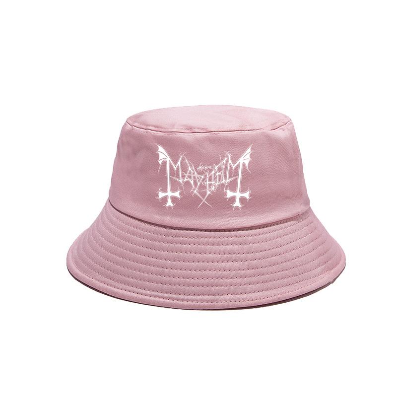 Mayhem Death Bucket Hat Cap Unisex Women Unisex Panama Cap Outdoor Summer Adjustable Mayhem Bob Caps