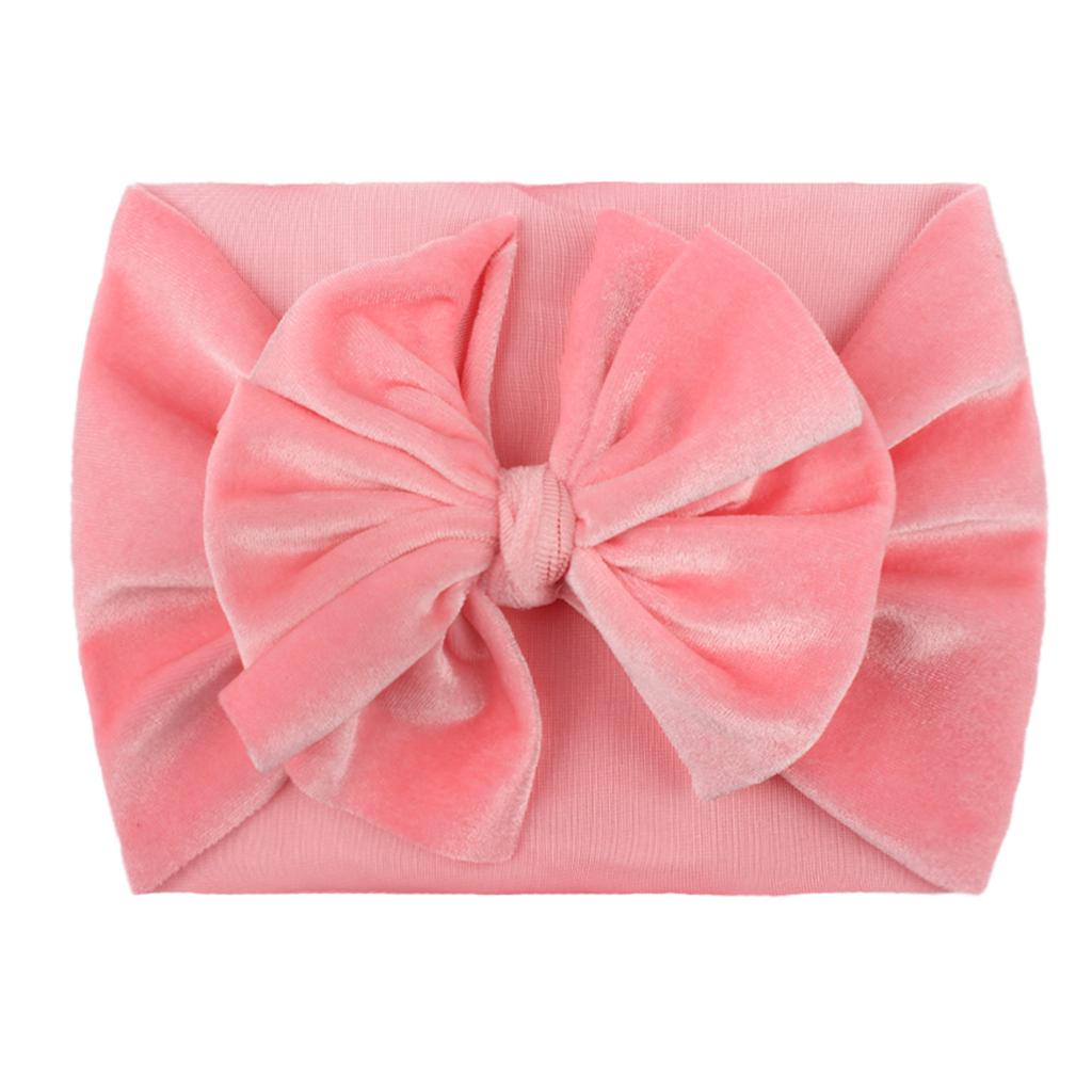 Kids Newborn Girls Baby Solid Headband Hair Band Bow Accessories Headwears