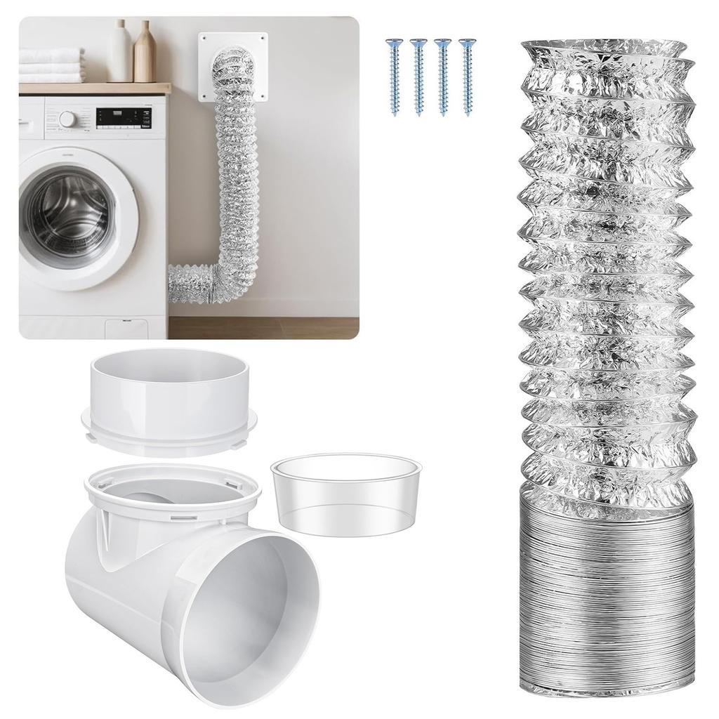 Комплект для подключения вентиляционного отверстия сушилки Соединитель для сушильной машины 90 градусов Вентиляционный шланг для сушилки Соединитель для сушилки под давлением Простая установка
