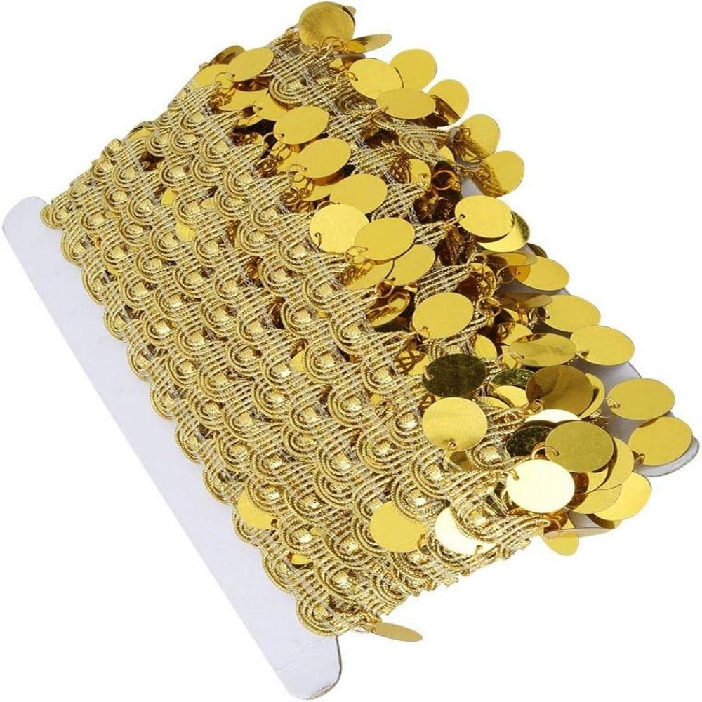 Golden Pendant Belly Dance Waist Chain Creative Gold Sequin Lace Belly Dance Performance