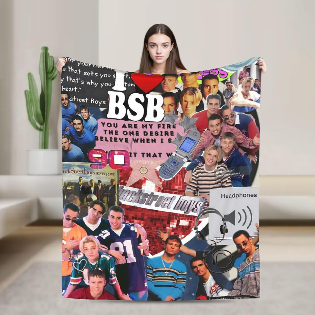 Плед BSB Backstreet Boys Теплый Мягкий Забавный Плюшевый Плед для Спальни Пикника Фланелевая Постельная Покрывало Покрывало на Кровать