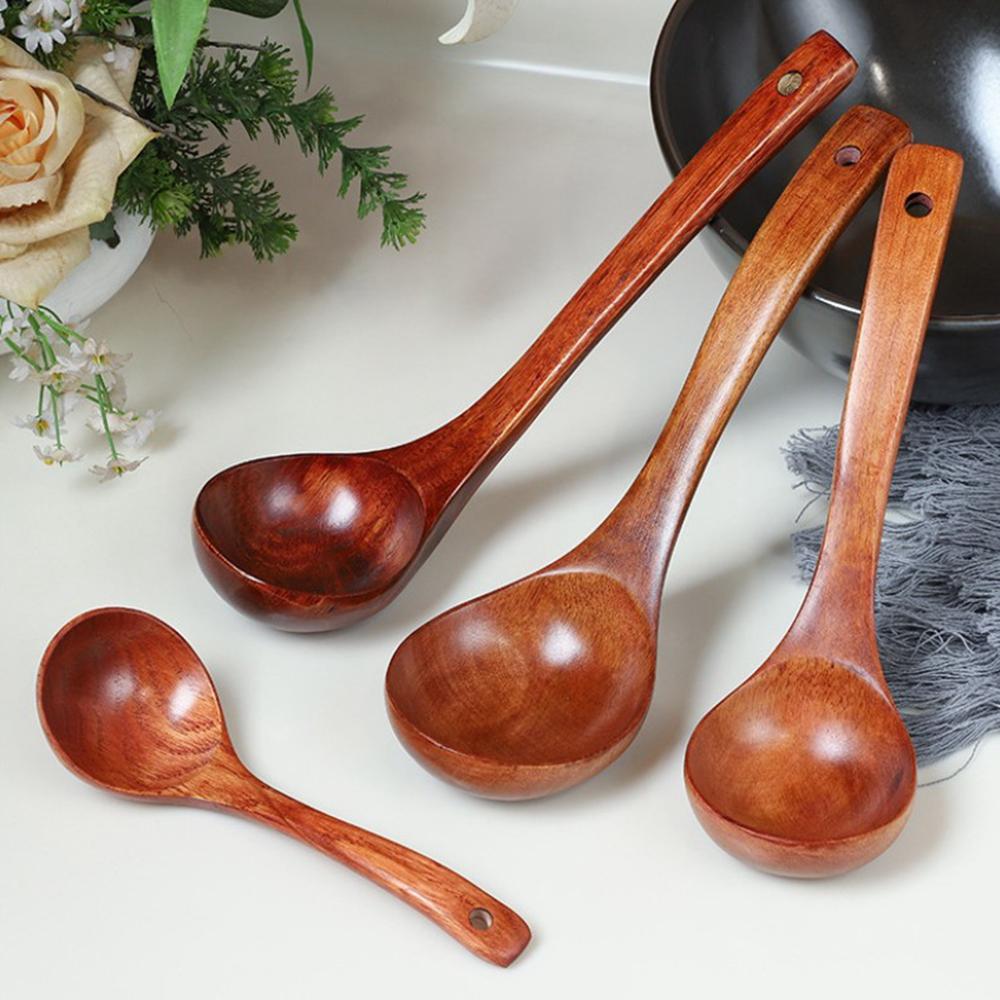 spoon Natural Mixing Stirrer Porridge Non-stick Wood Spoon Rice Soup Spoon Soup Ladle Ladle Scoop