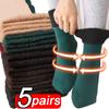 1–5 пар зимних теплых утепленных флисовых коротких носков, женские термошерстяные носки из кашемира, зимние бархатные сапоги, домашние напольные Calcetines Mujer