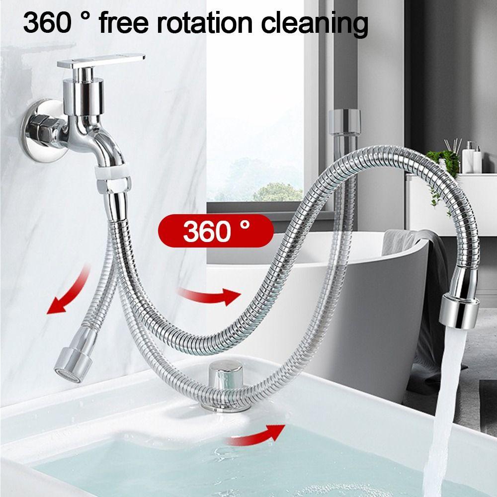 Anti-splash Water Tap Hose Rotatable Taps Lengthen Extender Bathroom Sink Kitchen Accessories