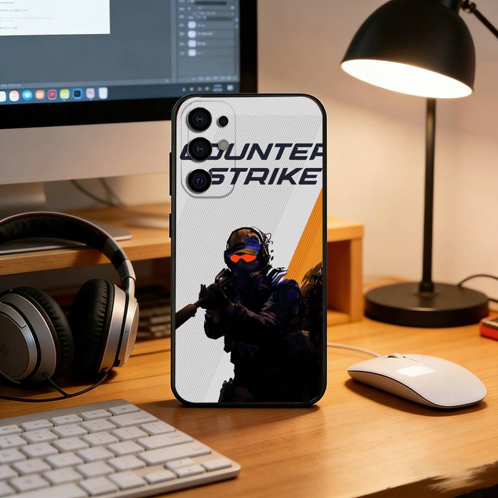 Чехол для телефона Counter-Strike 2 Черный Силиконовый Мягкий Для Samsung S25,S24,S21,S22,S23,S30,Ultra,S20,Plus,Fe,Lite
