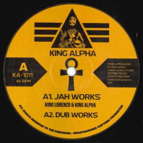 10-дюймовая пластинка KING LORENZO KING ALPHA Jah Works Dub Works Amlak Dub I KA1011 King Alpha UK 2020 UK Reggae Ska Dub
