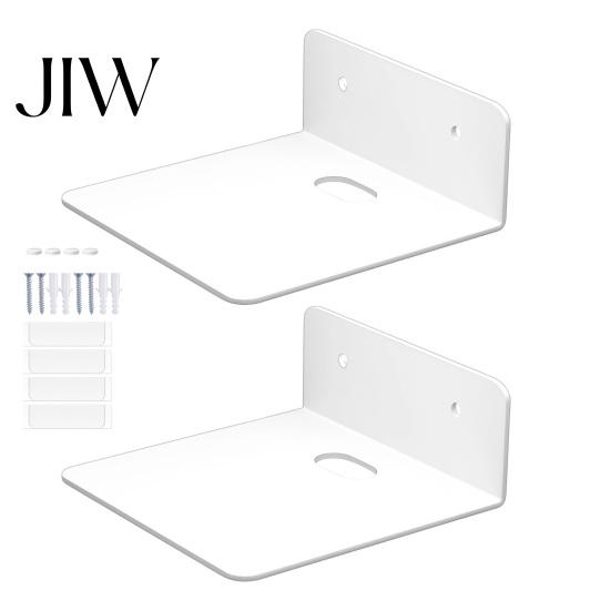 Drill Free Wall Ledge for Photos Mounted Floating Shelves Set, Durable Acrylic Shelves, Space Invisible Speaker Shelf Bedroom Saving Storage Security