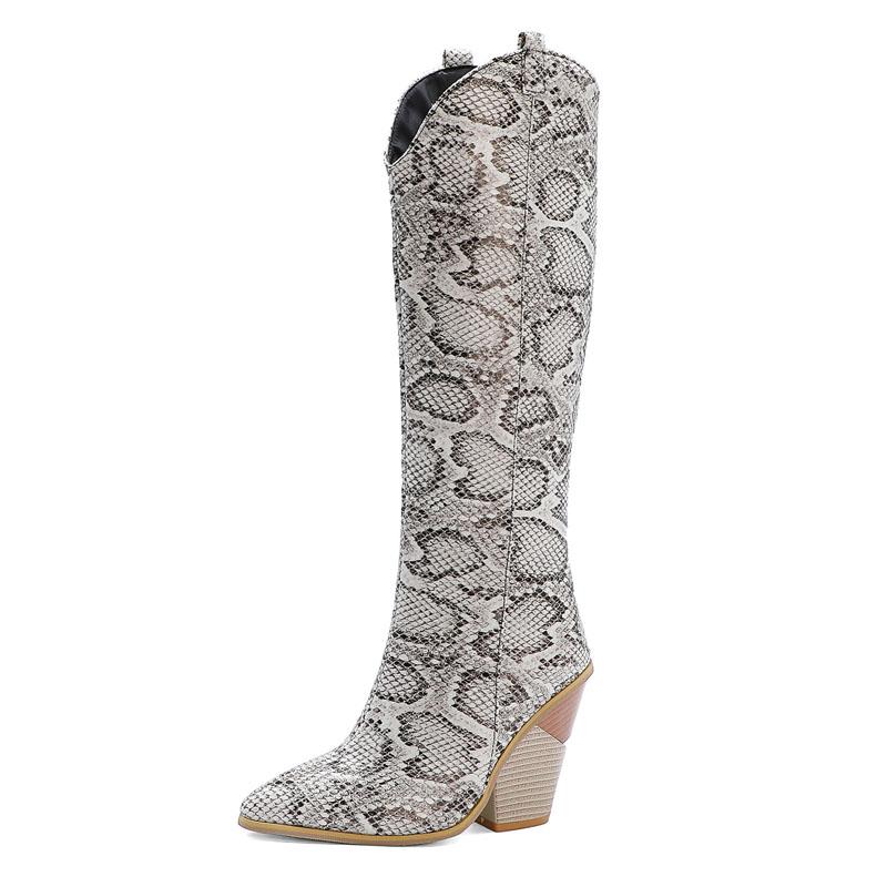 Индивидуальные туфли-клинья для женщин, с острым носком, на высоком каблуке, женские сапоги 2025, новые зимние сапоги до колена, женские, больших размеров 41-48 WSH3745