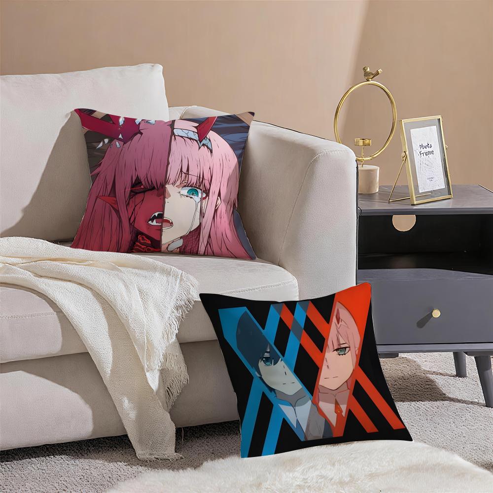 Аниме D-Darling In The Franxx 02 Наволочка Подушка Короткий Плюш Невидимая Молния Комната Диван Наволочка