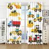 2 панели 3D мультфильм ферма трактор грузовик экскаватор бульдозер детские шторы для мальчиков детская комната кухня окна декор шторы