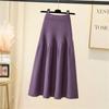 Thickened Knitted Skirt Women's Mid-length Wool Skirt All-match A-line Long Skirt Autumn and Winter