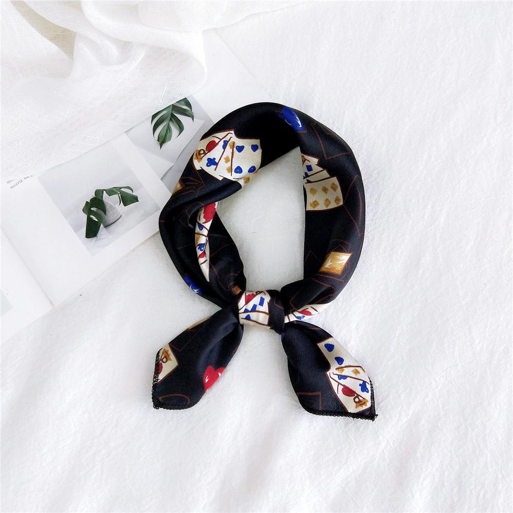 50 шелковых квадратных платков: Универсальные весенне-летние шейные платки для женщин - корейский стиль