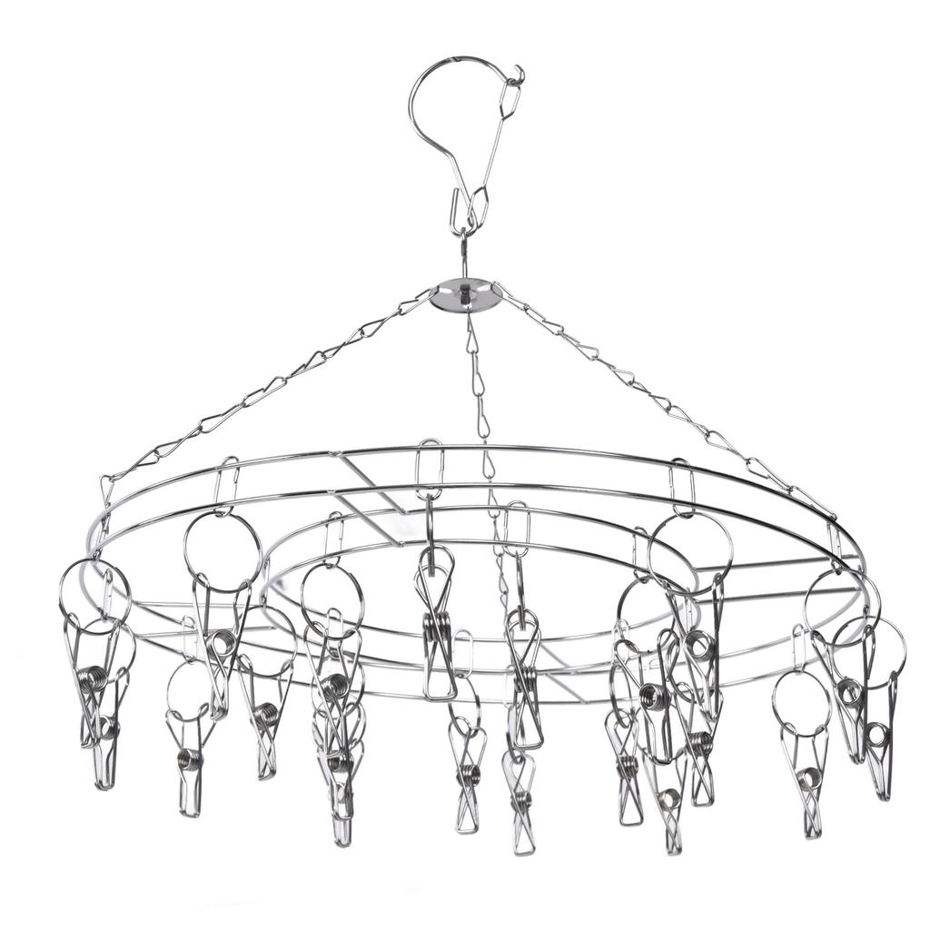 20 Clip Socks Rack Underwear Drying Hanger Stainless Steel Clothes Hanger Multifunctional Laundry