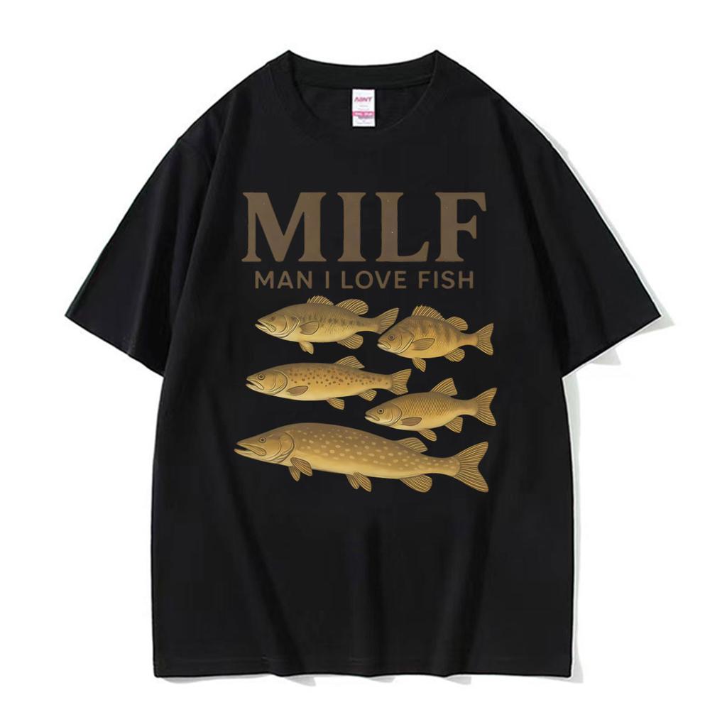 Man I Love Fish Lustiges Angel Meme Funny Graphic T-shirtsUnisex Fashion High Quality Tee Shirt Comfort Short Sleeve T Shirt