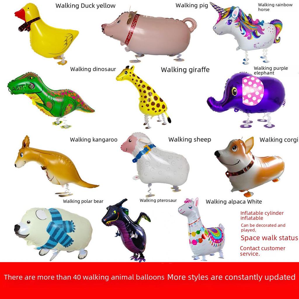 "Internet Celebrity Walking Balloons - Pig, Sheep, and Duck Designs for Night Markets"