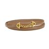 Retro Chain Smooth Buckle Belt For Women, Simple Style Jeans Belt For Women