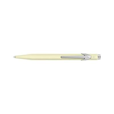 Шариковая ручка Caran d'Ache 849, Пастельно-желтая, Шестигранный корпус, Нажимной механизм, Сатиновое покрытие, Лакированная, Длина 128 мм, Диаметр 10 мм, Вес 15 г
