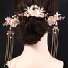 Headpiece Fashion Tassel Chinese Flower Long Headwear Sets Earrings Hanfu Hair Stick Hair Comb